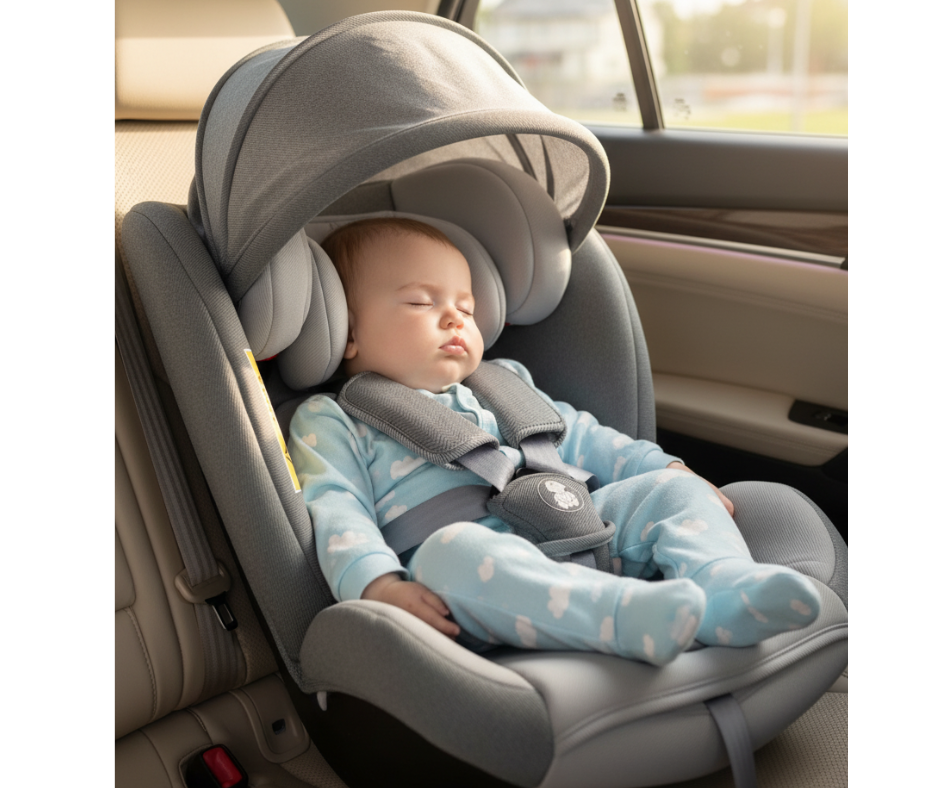 Mái che nắng ghế ô tô trẻ em - Màu Xám
